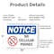 Signmission No Cellular Phones, 10 in W x Rectangle, Plastic OS-2PACK-NS-P-710-L-16045 - alternate 2